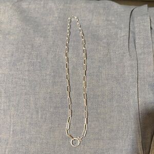 Gorjana Silver Parker Paperclip Chain Link Necklace 18in